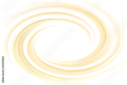 Vector yellow background of swirling creamy texture