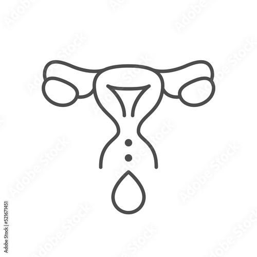 Menstruation process line outline icon