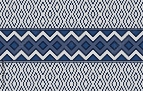 Abstract ethnic geometric pattern design for background, carpet, wallpaper, fabric or packing. Vector illustration embroidery style.