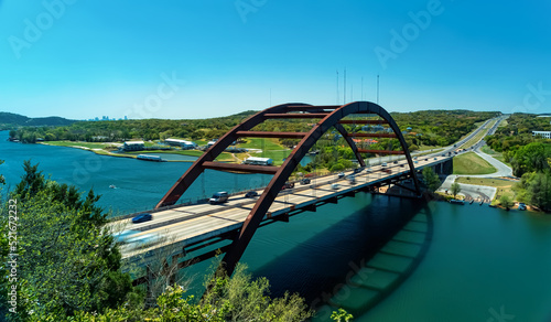 Pennybacker Bridge - 360 Bridge - in Austin Texas on a sunny spring day photo