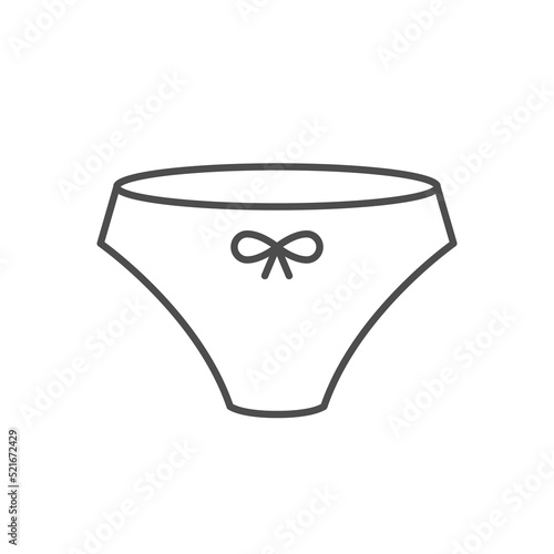 Female underpants line outline icon