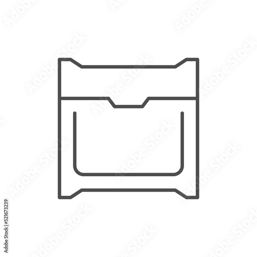 Sanitary pad package line icon
