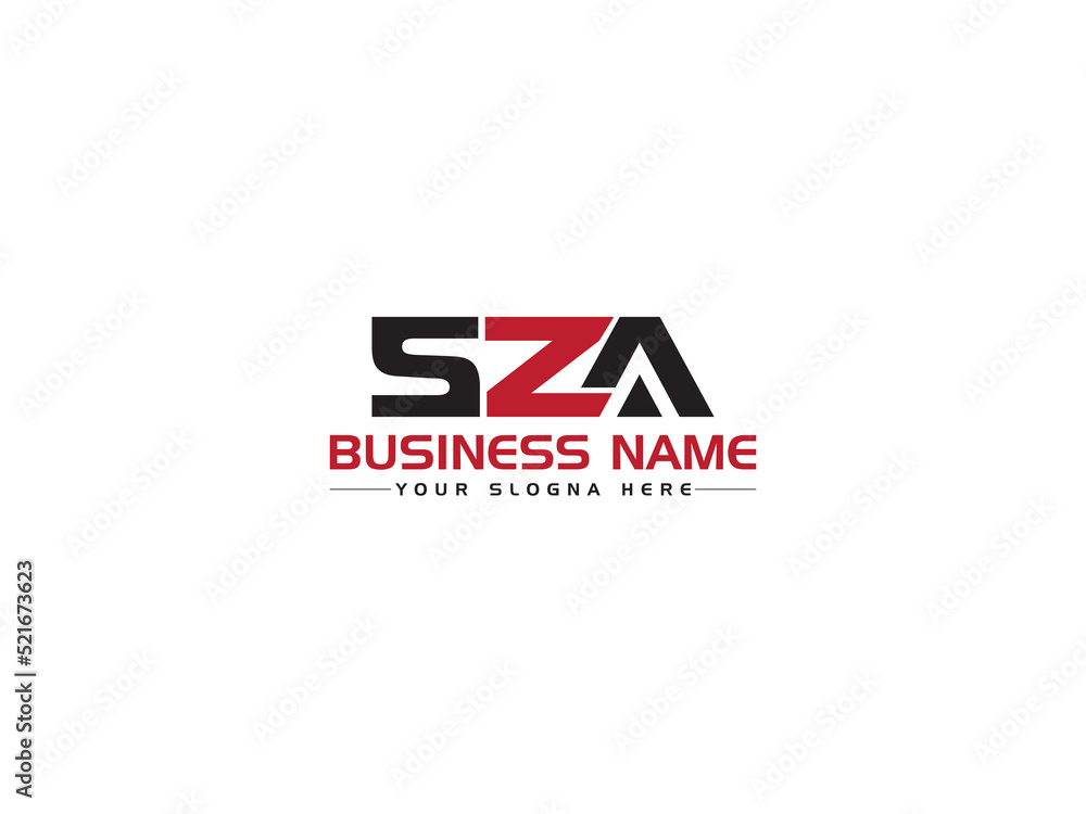 Naklejka premium Modern SZA Logo Icon Vector, Colorful SZ s z a Logo Letter Design And Creative Three Letter For Your Business