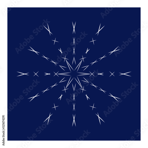 Snowflake Icon or design element Vector illustration