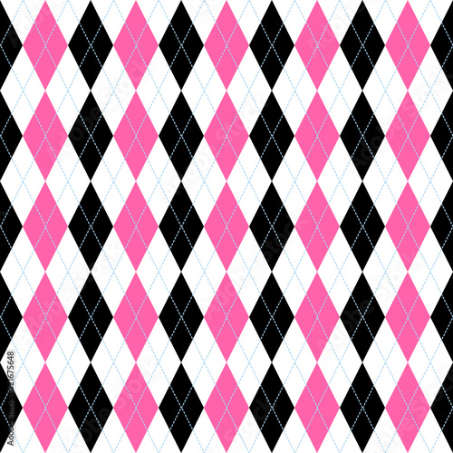 argyle pink black pattern seamless