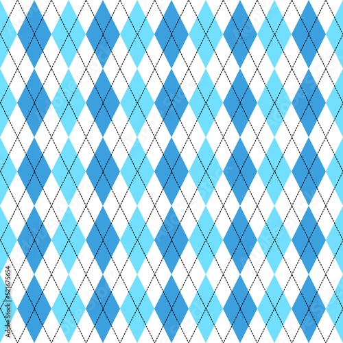argyle blue pattern seamless design