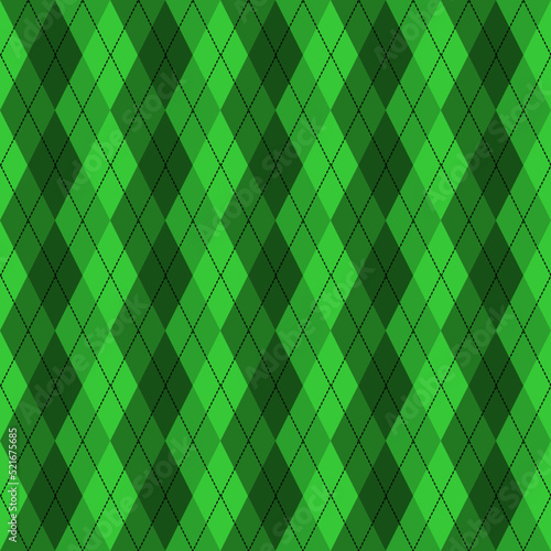 argyle green pattern seamless design
