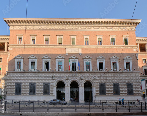 Photography Palazzo Piacentini, headquarters palace of the ministry of justice in Rome, Ital