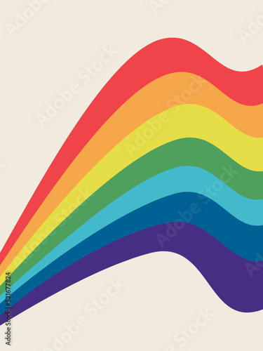 Rainbow flag vector background illustration. Template for wallpaper, social media, print, backdrop, wall art, poster, home decor, card, banner, invitation, cover or package design.