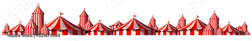 Foto Circus Horizontal design and festival background with blank space as a big top t