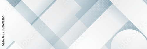 White abstract banner. Modern elegant white gray banner with creative design and shiny lines. Minimal vector stripes design. Simple texture graphic element. Vector abstract pattern background template