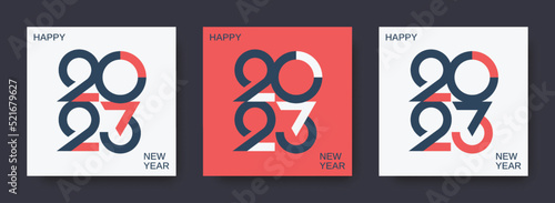 Happy new year 2023 square banner template