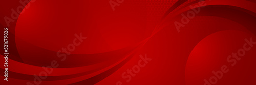 Digital networking red wide banner design background. Abstract 3d banner design with dark red technology geometric background. Vector illustration