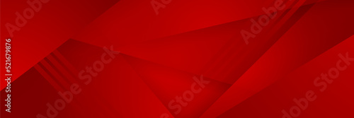 Digital networking red wide banner design background. Abstract 3d banner design with dark red technology geometric background. Vector illustration