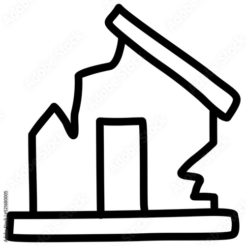 handdrawn ruined icon
