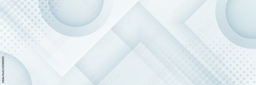 Obraz premium Grey white abstract banner paper shine and layer element vector for presentation design. Suit for business, corporate, institution, party, festive, seminar, and talks.