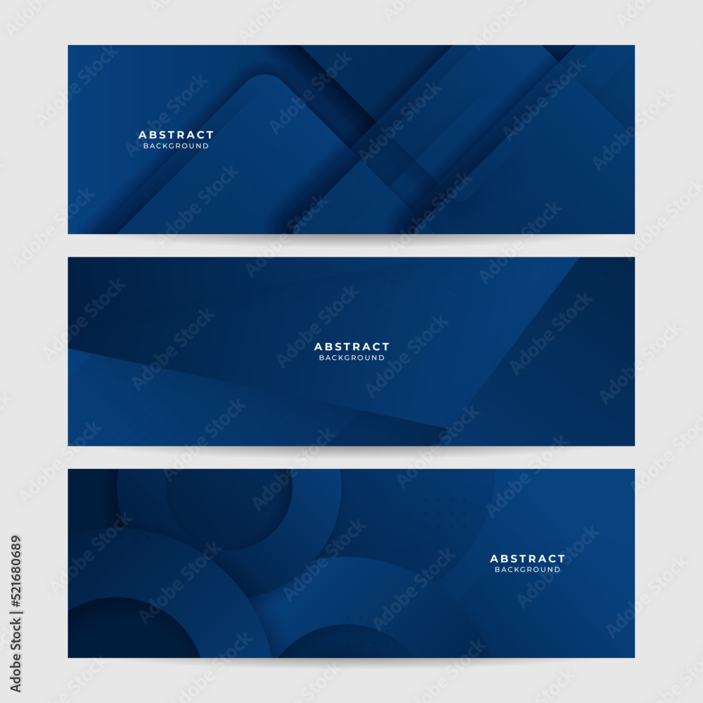 Modern dark blue banner geometric shapes corporate abstract technology background. Vector abstract graphic design banner pattern presentation background web template. Modern dark blue banner geometric shapes corporate abstract technology background. Vector abstract graphic design banner pattern presentation background web template.