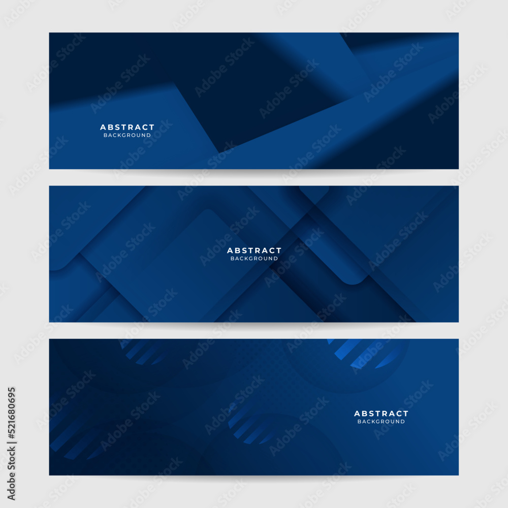 Modern dark blue banner geometric shapes corporate abstract technology background. Vector abstract graphic design banner pattern presentation background web template. Modern dark blue banner geometric shapes corporate abstract technology background. Vector abstract graphic design banner pattern presentation background web template.