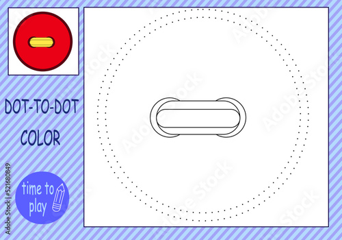 children's educational game. logical tasks. mathematics. coloring book. connect the dots. a button.