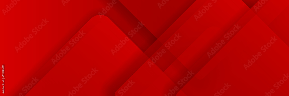 Abstract red banner background design template vector illustration with 3d overlap layer and geometric wave shapes. Polygonal abstract background, texture, advertisement layout and web page