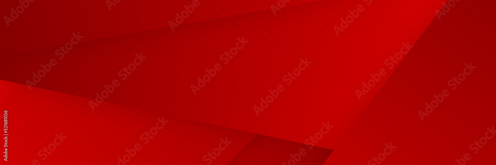 Abstract red banner background design template vector illustration with 3d overlap layer and geometric wave shapes. Polygonal abstract background, texture, advertisement layout and web page