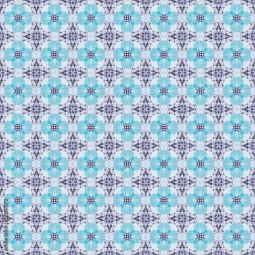 A seamless repeatable pattern of blue flowers
