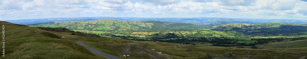 Panorama, Brecon Beacons National Park From the Black Mountain Panorama, Brecon Beacons National Park From the Black Mountain