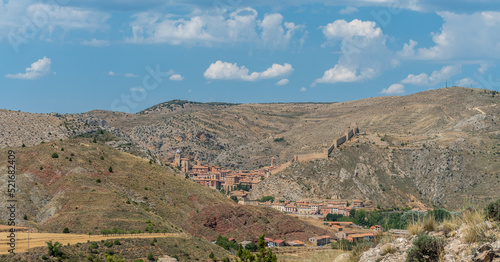 The beautiful town of Albarracín between mountains.