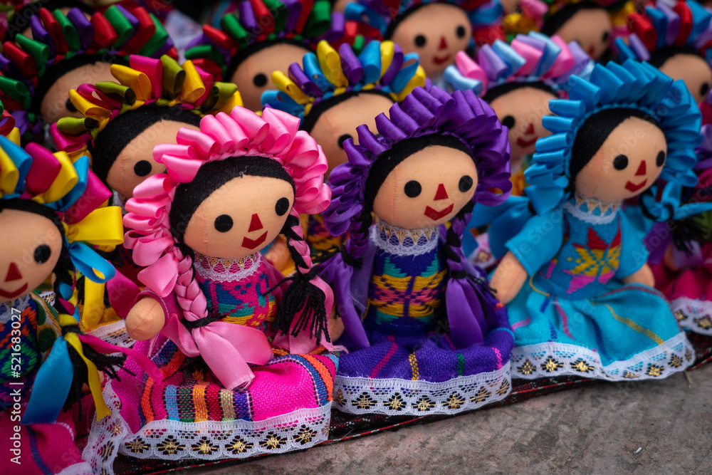 Traditional fabric dolls in Bernal, Mexico Traditional fabric dolls in Bernal, Mexico