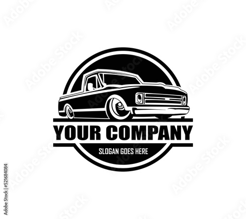 Classic vintage truck restoration ready made logo. Best for restoration car related business or enthusiast