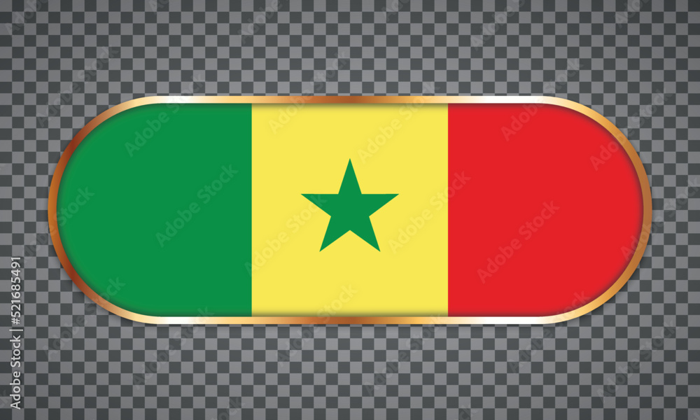 vector illustration of web button banner with country flag of Senegal vector illustration of web button banner with country flag of Senegal