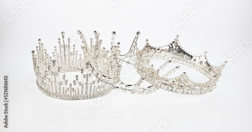 three crowns isolated on white background