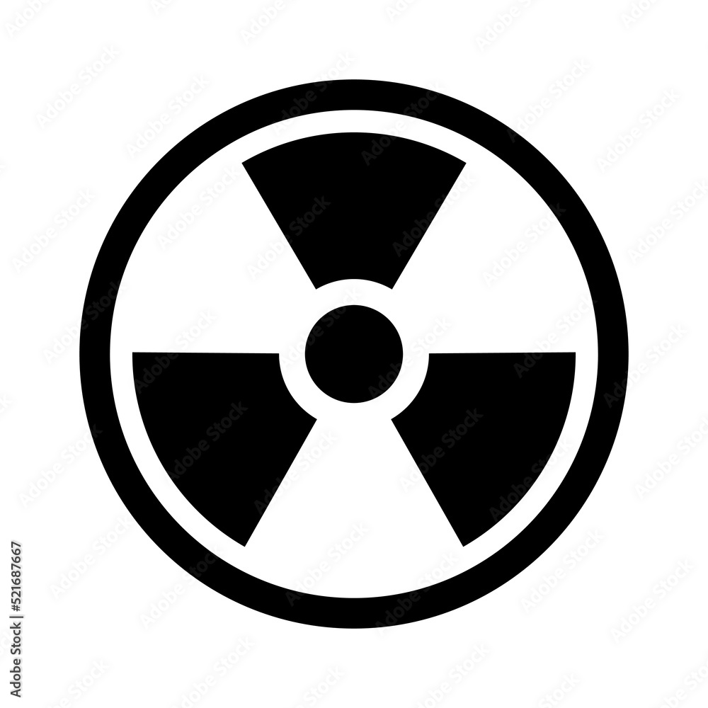 Radioactive hazard icon. Radio active or Nuclear bomb vector illustration Radioactive hazard icon. Radio active or Nuclear bomb vector illustration
