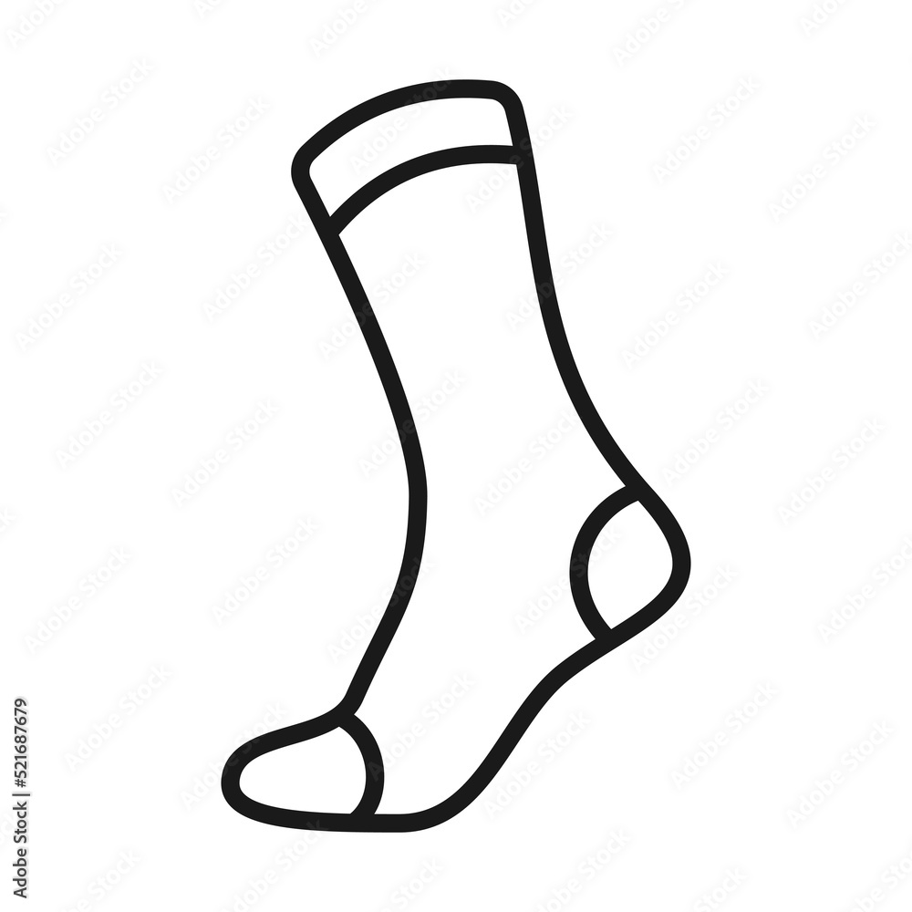 Socks outline icon. warm sock vector illustration Socks outline icon. warm sock vector illustration