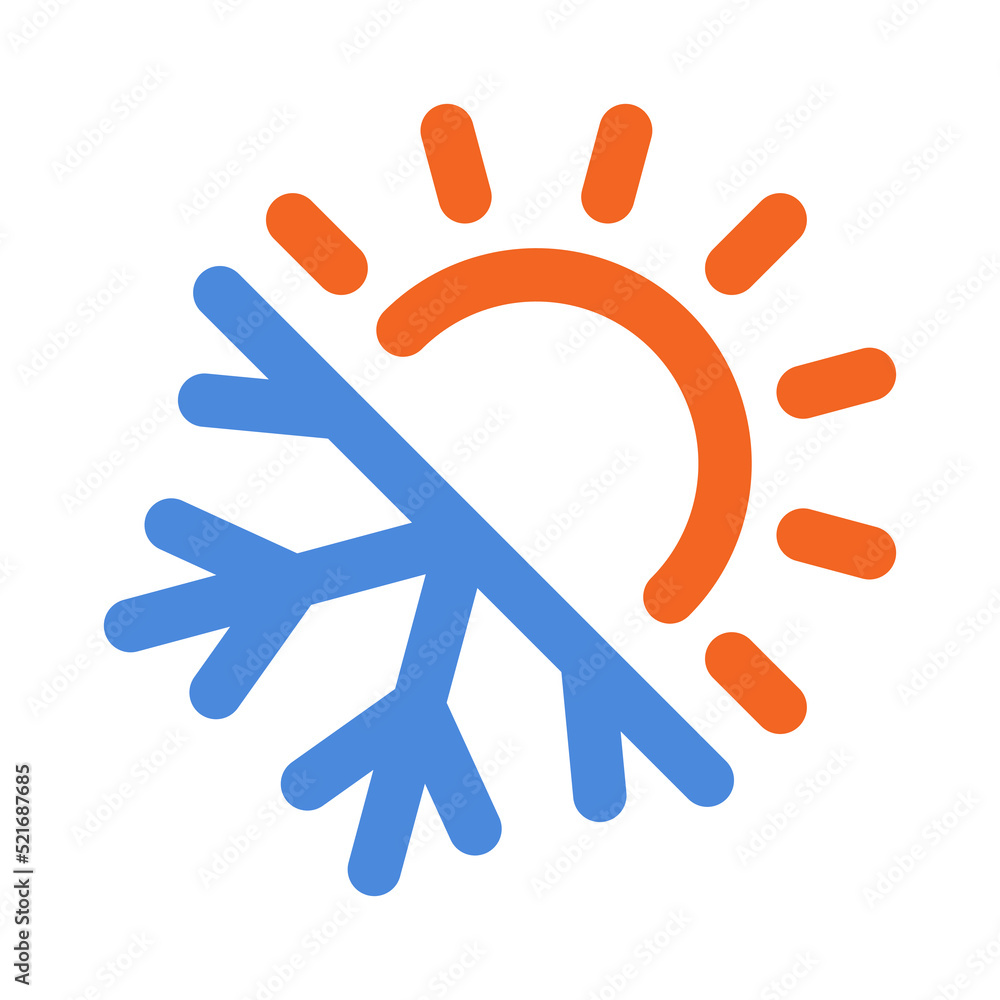 Thermal insulation icon. Temperature Vector symbol illustration Thermal insulation icon. Temperature Vector symbol illustration