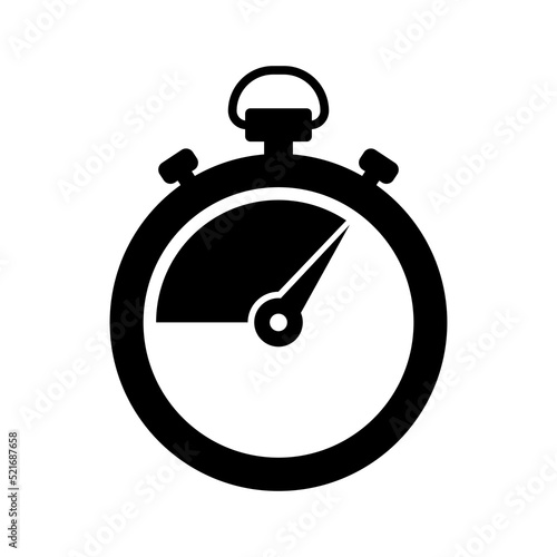 Chronometr or stopwatch icon. Fast time, timestamp vector illustration