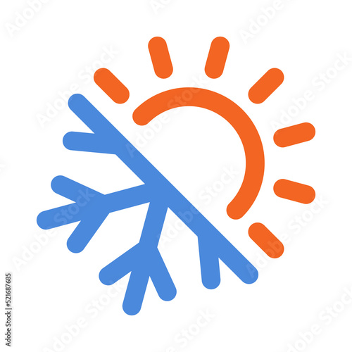 Thermal insulation icon. Temperature Vector symbol illustration