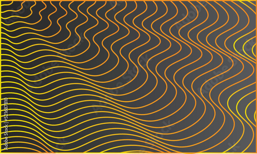 Abstrack dark yellow and red background with geometric shapes  waves and lines. 3D illustration