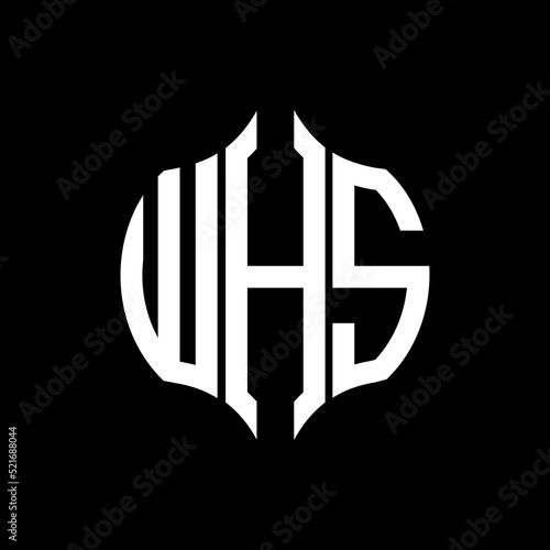 WHS letter logo. WHS best black background vector image. WHS Monogram logo design for entrepreneur and business.
