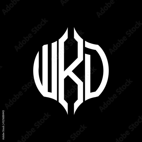 WKD letter logo. WKD best black background vector image. WKD Monogram logo design for entrepreneur and business.
 photo