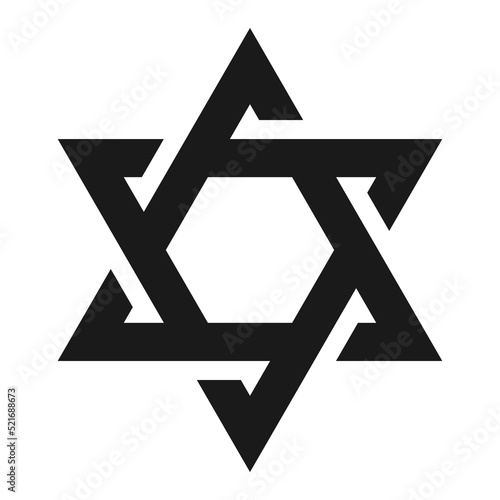 Star of David icon. Judaism and Jewish identity symbol illustration