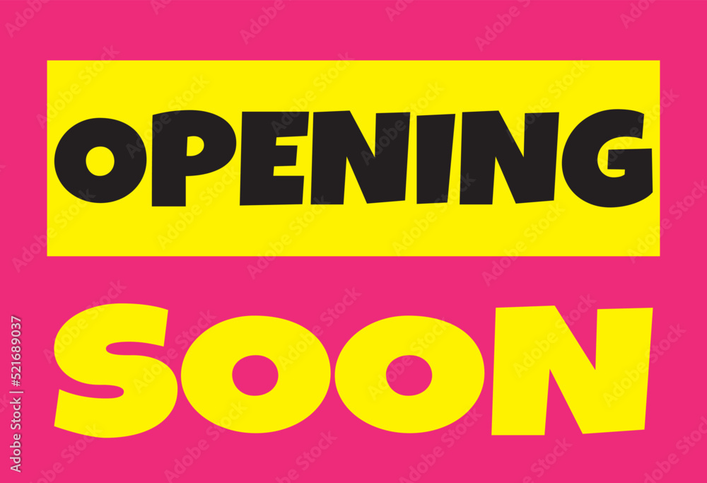 Opening soon banner vector for new business 