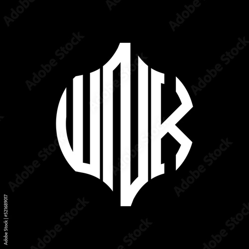 WNK letter logo. WNK best black background vector image. WNK Monogram logo design for entrepreneur and business.
 photo