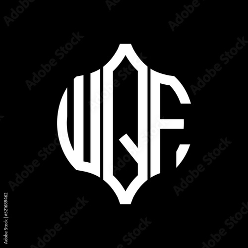 WQF letter logo. WQF best black background vector image. WQF Monogram logo design for entrepreneur and business.
 photo