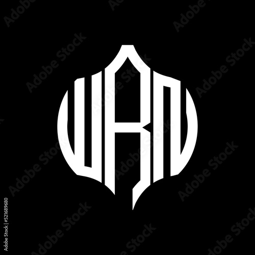 WRN letter logo. WRN best black background vector image. WRN Monogram logo design for entrepreneur and business.
 photo