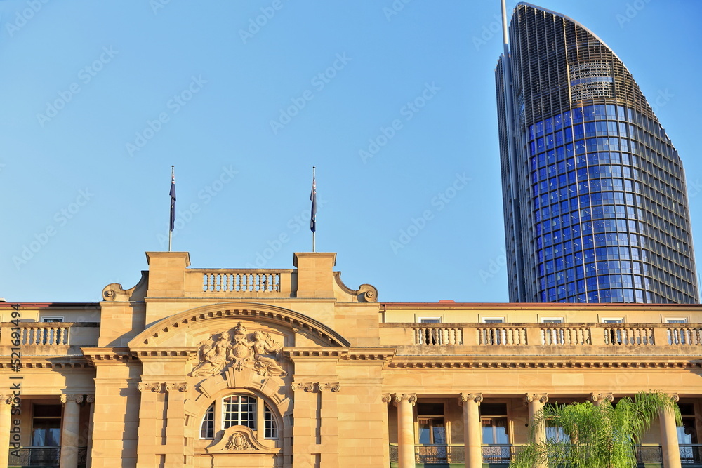 Ancient Land Administration heritage building-State Government administrative skyscraper. Brisbane-Australia-099