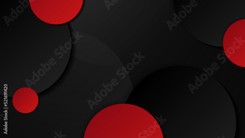 High contrast red and black glossy stripes. Abstract tech graphic background design. Vector corporate background. Vector illustration.