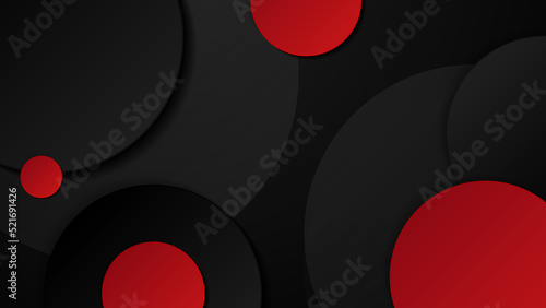 High contrast red and black glossy stripes. Abstract tech graphic background design. Vector corporate background. Vector illustration.