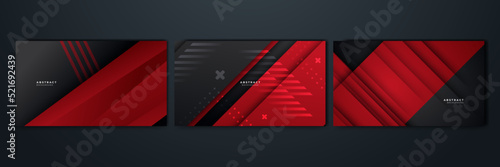 Modern black and red abstract background. Abstract background with modern contrast color for presentation design, flyer, social media, web, tech banner. Vector graphic design pattern web template.