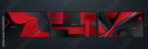 Modern black and red abstract background. Abstract background with modern contrast color for presentation design, flyer, social media, web, tech banner. Vector graphic design pattern web template.